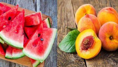 الخوخ والبطيخ