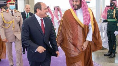 ولي العهد السعودي يستقبل الرئيس السيسي